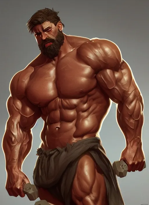 Stable Diffusion prompt: gigachad ron swanson bodybuilder - PromptHero