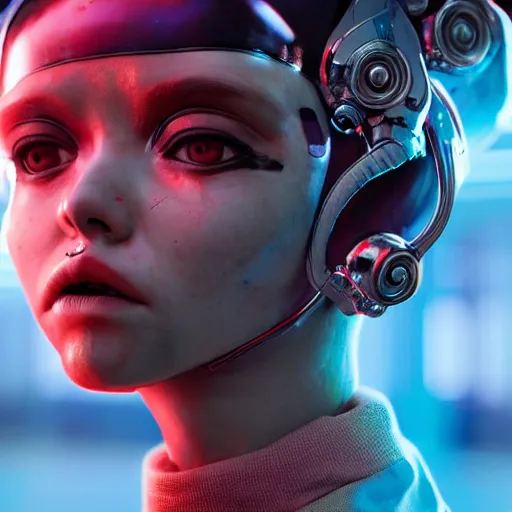 Image similar to a space - girl, 1 / 6 james jean, cyberpunk, hyper - realistic, 4 k, unreal engine, highly detailed