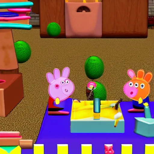 Image similar to peppa pig 3d platform game on gamecube