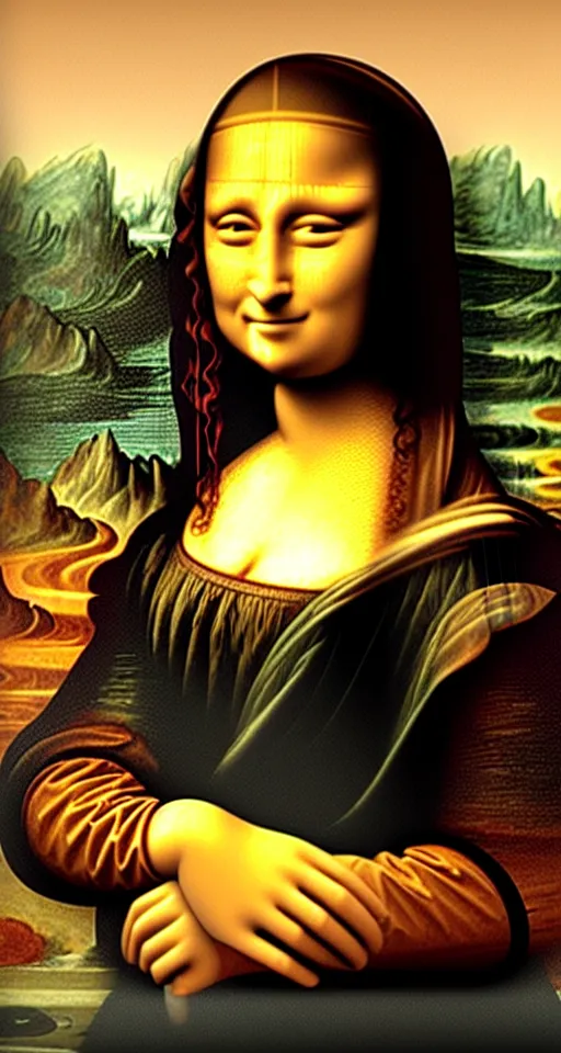 Prompt: the mona lisa as a robot