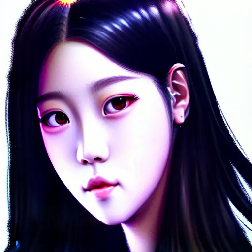 Image similar to jisoo of blackpink, hyperrealistic portrait, angelic, fantasy art, photo realistic, dynamic lighting, artstation, poster, volumetric lighting, very detailed face, 8 k, award winning