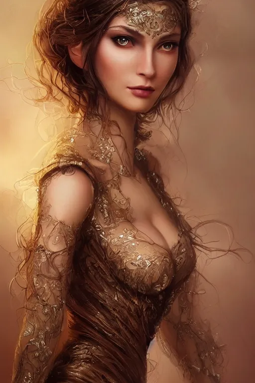 Prompt: a super realistic sexy young woman, fantasy, intricate, highly-detailed, elegant, dramatic lighting, gorgeous face, lifelike, photorealistic face, long luxurious gown, digital painting, artstation, illustration, concept art, smooth, sharp focus, art by Jude Palencar, Luis Royo, John Collier and Albert Aublet and Krenz Cushart and Artem Demura and Alphonse Mucha
