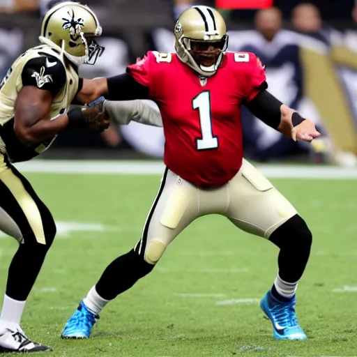 Image similar to Cam newton in a saints uniform