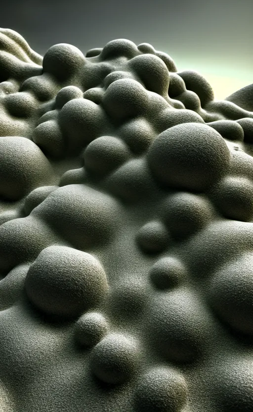 Prompt: highly detailed ultra sharp 3 d render landscape cinematic composition of a smooth ceramic porcelain biomorphic molecular magnolia stone nebula fluid corals fractal sci - fi surreal architecture, metallic, granite, magnesium, marble, moss lichen, vincent callebaut composition, mamou - mani, archviz, beautiful lighting, 8 k, unreal engine