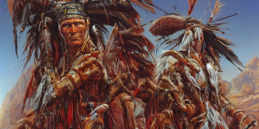 Image similar to of Native American Chief by Peter Andrew Jones and Peter Gric