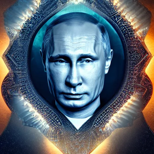 Prompt: wonderful portrait of putin, glowing, gorgeous and intricate, jaw - dropping, dynamic lighting, intricate, 4 k octane rendering - s 1 2 7 3 4 6 7 5 7 8