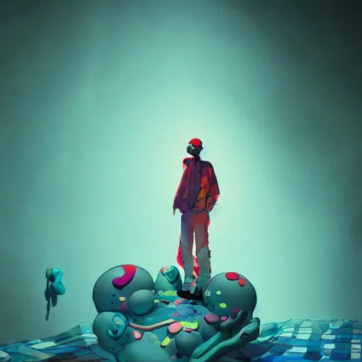 Image similar to james jean style, vfx art, unreal engine render, claymation style, colourful, volumetric light, digital painting, digital illustration, dramatic light,