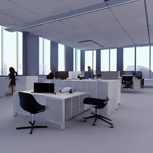 futuristic office space, fin - tech company in the | Stable Diffusion ...