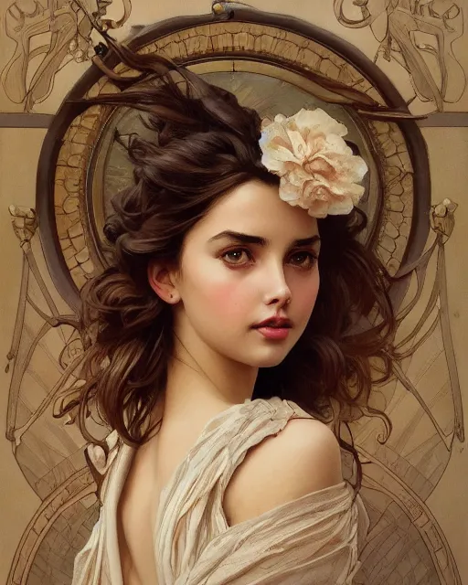 Image similar to amazing lifelike award winning pencil illustration of Ana De Armas trending on art station artgerm Greg rutkowski alphonse mucha j.c. Leyendecker cinematic