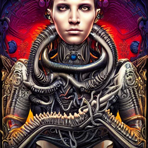 Image similar to Lofi Giger Lovecraft Lovecraftian BioPunk Shakira portrait Pixar style by Tristan Eaton Stanley Artgerm and Tom Bagshaw