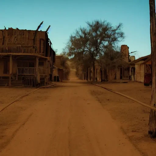 Prompt: movie scene of a Voodoo ghost town, 8k