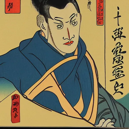 Prompt: jerma ukiyo-e painting