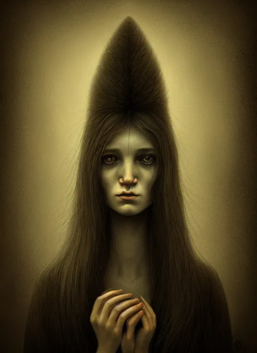 Image similar to a portrait of a pretty young lady by anton semenov