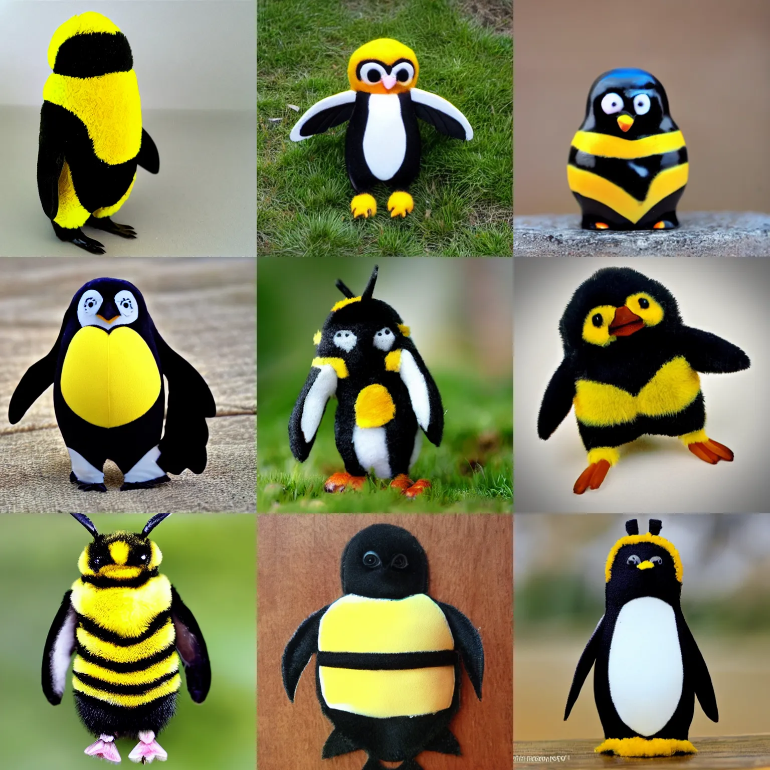 Prompt: penguin bumble bee hybrid