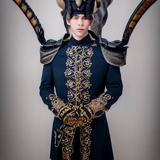 Prompt: medium face shot of adult Austin Butler dressed in futuristic-baroque prussian blue duelist-garb with Griffin-Ram embroidery emblem, and nanocarbon-vest and greaves, standing in an arena in Dune 2020, XF IQ4, f/1.4, ISO 200, 1/160s, 8K, face in-frame