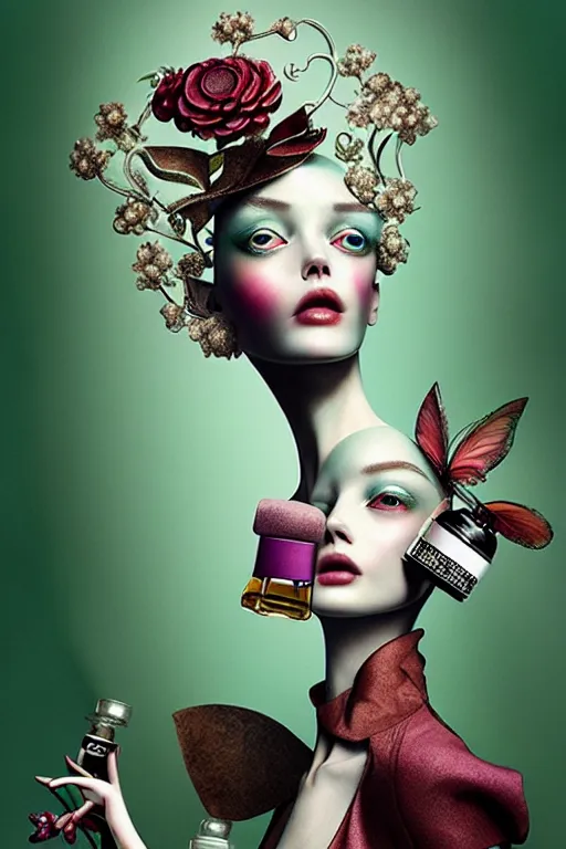 Image similar to fragrance advertising campaign by ray caesar, highly detailed, intricate