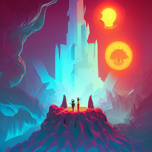 Prompt: life after death, anton fadeev and dan mumford