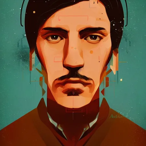 Image similar to A stunning portrait of a character by Petros Afshar