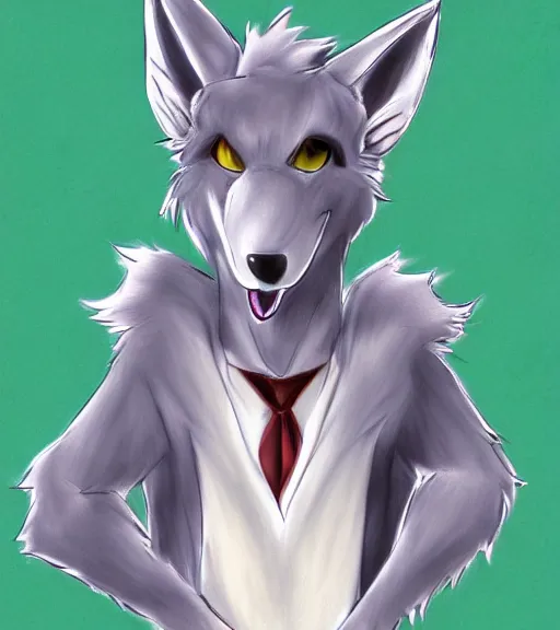 Prompt: expressive stylized master furry artist digital colored pencil painting full body portrait character study of the anthro male anthropomorphic sergal fursona animal person wearing clothes by master furry artist blotch