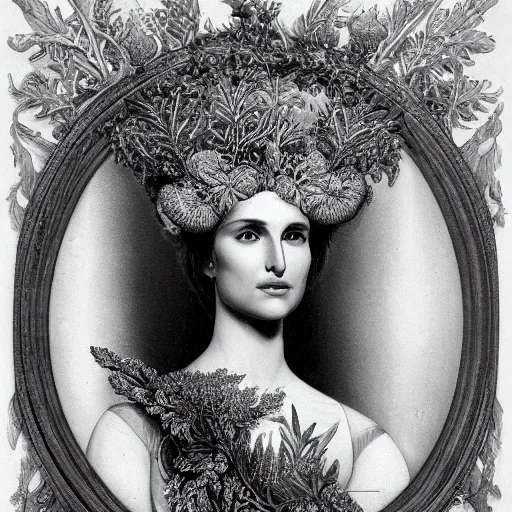 Image similar to portrait of natalie portman by ernst haeckel