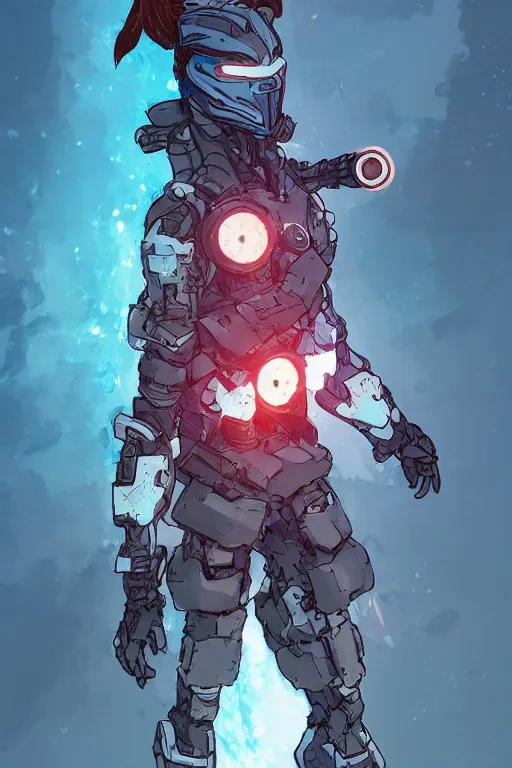 Image similar to combination suit armor aloy horizon forbidden west horizon zero dawn robot ninja mask helmet backpack tribal, art gta 5 comics, official fanart behance hd artstation by jesper ejsing, by rhads, makoto shinkai and lois van baarle, ilya kuvshinov, ossdraws radiating a glowing aura cgi rtx 2 0 2 2