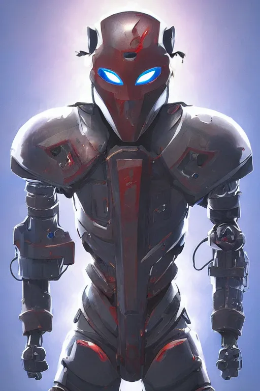 Image similar to epic mask helmet robot ninja portrait stylized as fornite style game design fanart by concept artist gervasio canda, behance hd by jesper ejsing, by rhads, makoto shinkai and lois van baarle, ilya kuvshinov, rossdraws global illumination radiating a glowing aura global illumination ray tracing hdr render in unreal engine 5