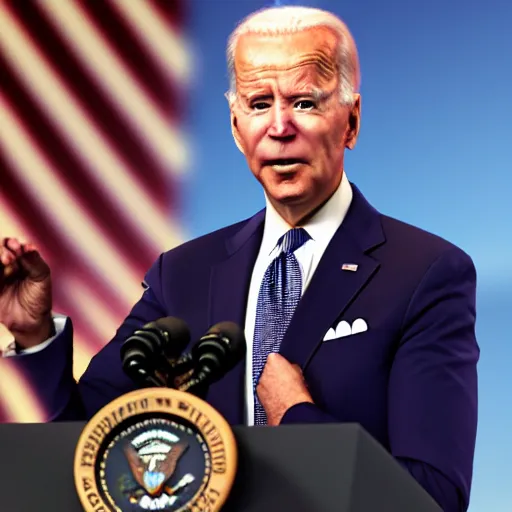 Image similar to joe biden on meth as seen in award winning animated pixar movie 4k octane render