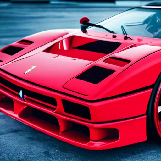 Prompt: ferrari f40, synthwave, high details, cinematic, 8k resolution, beautiful detailed, insanely intricate details, 8k,