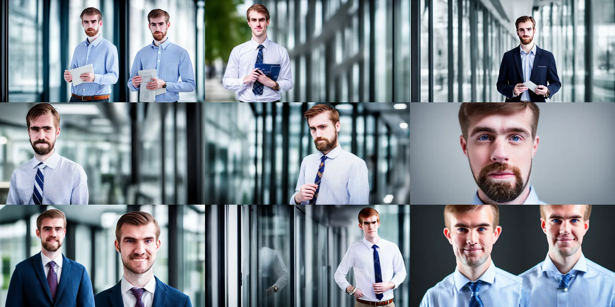 Prompt: press award winning portrait of a white handsome system analyst, 8 k, highly detailed, very coherent symmetrical, preppy clothing style, hasselblad x 1 d - 5 0 c, 1 0 0 mm f 1. 8, soft light