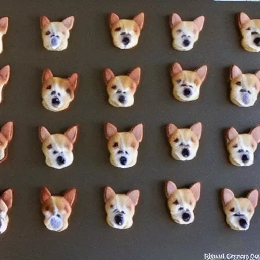 Image similar to a lot of chihuahua faces looks like cookies