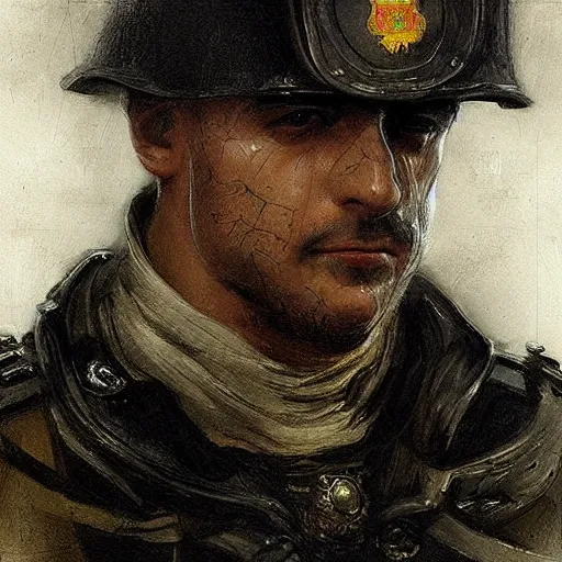 Image similar to portrait of a spanish soldier and poet garcilaso de la vega, face portrait, renaissance era clothing, epic, tragic, military art, fantasy, dieselpunk, hd shot, digital portrait, beautiful, artstation, comic style, by artgerm, guy denning, jakub rozalski, magali villeneuve and charlie bowater