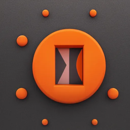 Prompt: an orange play button running away, cartoon character, high-resolution