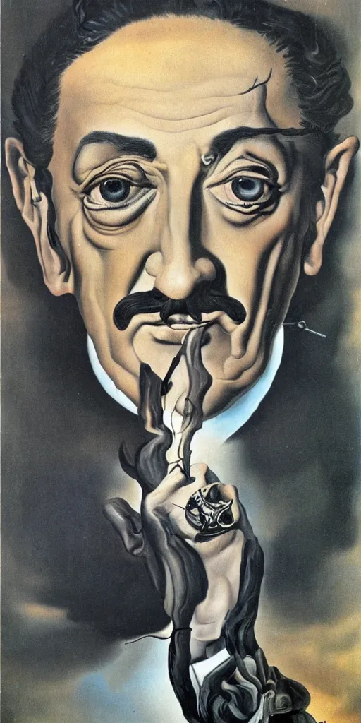 Image similar to Salvador Dalí portrait by Salvador Dalí, Surrealism, Atomic, Portlligat