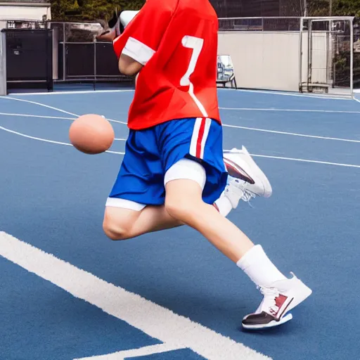 Image similar to Tetsuya Kuroko playing football, 8K