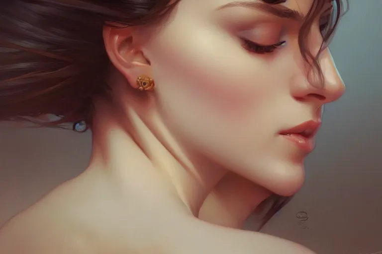 Image similar to Sensual beautiful perfect Polish woman, portrait, elegant, intricate, digital painting, artstation, concept art, smooth, sharp focus, illustration, art by artgerm and greg rutkowski and alphonse mucha