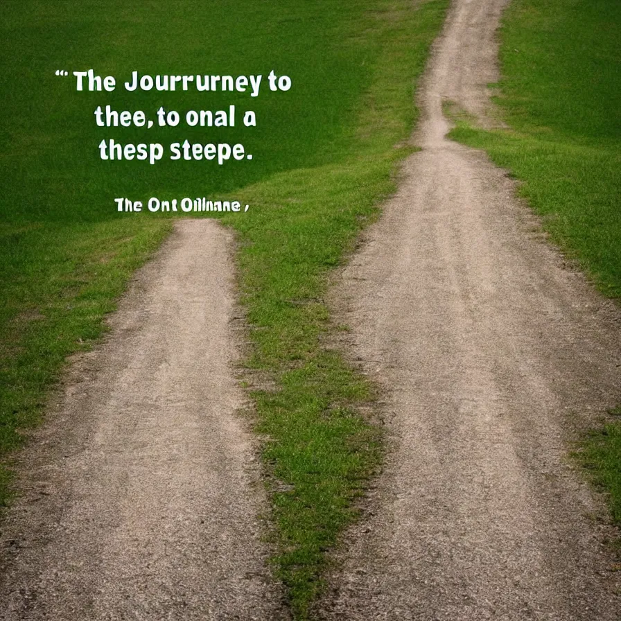 Image similar to the journey of a thousand miles begins with one step.