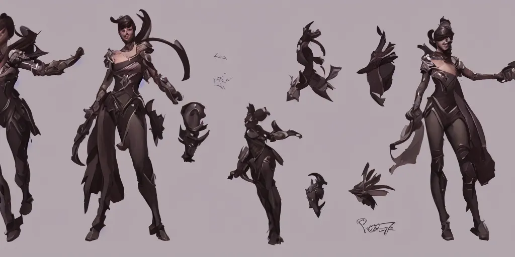 Image similar to character sheet of princess, beautiful, overwatch, by greg rutkowski and greg manchess, digital art, trending on artstation, highly detailed, concept art, beautiful, masterpiece, medium shot, asymmetrical, profile picture, matte painting, dynamic lighting, bold shapes, hard edges, street art, trending on artstation