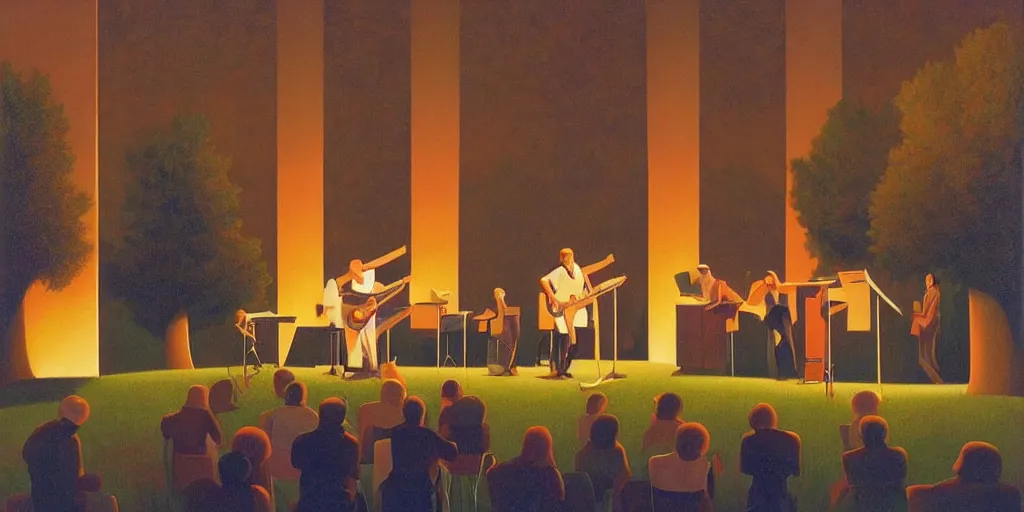 Image similar to concert, summer evening, kenton nelson