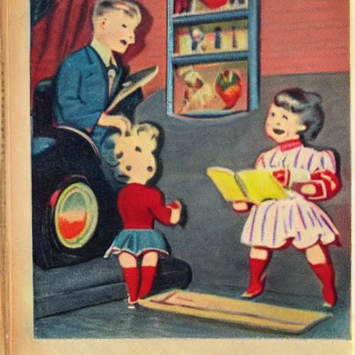 Image similar to a 1950s Childrens book