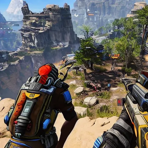 Image similar to screenshot from the game apex legends