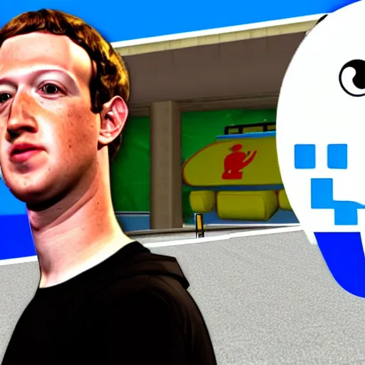 Prompt: mark zuckerberg in gmod ttt