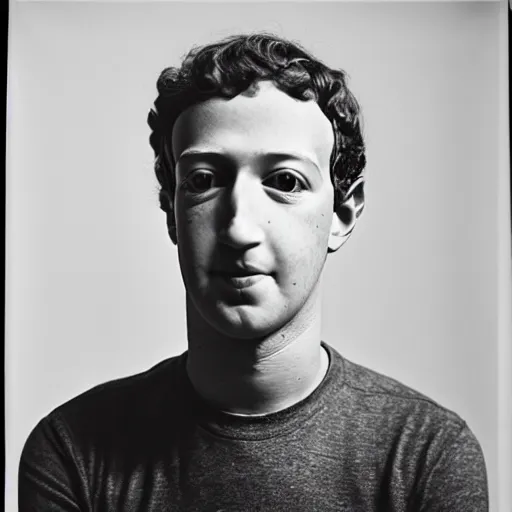 Prompt: a portrait of Mark Zuckerberg, by Man Ray, photography in black and white, 1930