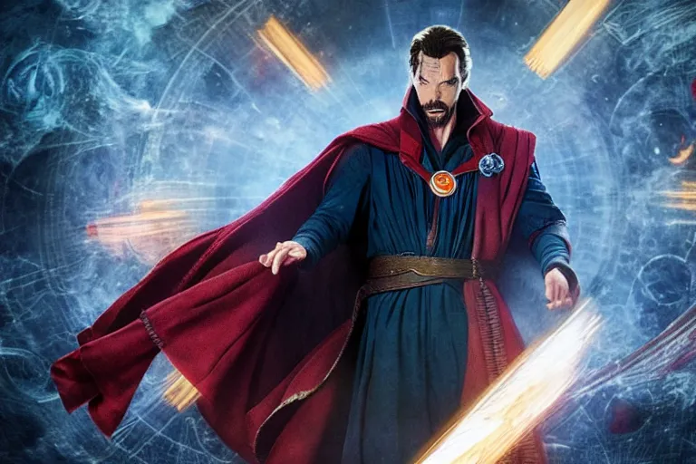 Image similar to film still of zombie Doctor Strange in new avengers movie, 4k