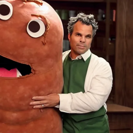 Prompt: Mark ruffalo in a sausage costume