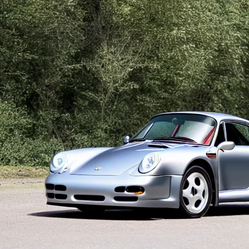 Image similar to porsche 959 with a turbine rocket engine. photo realistic 4k 35mm