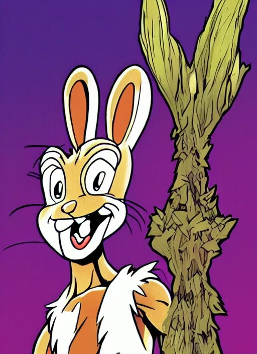 Image similar to bugs bunny as groot