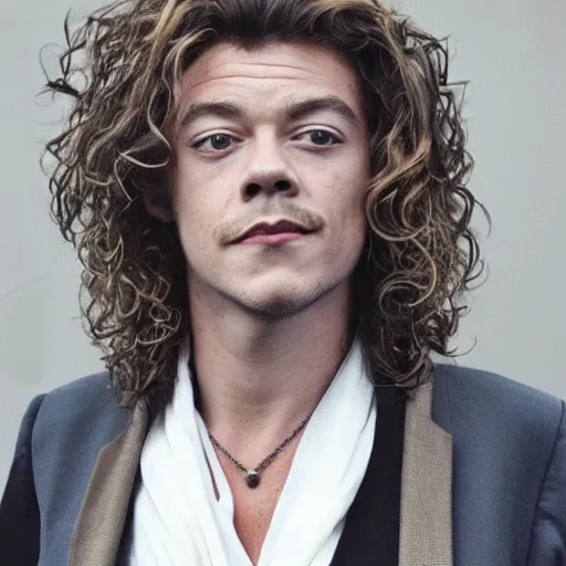 Image similar to fusion of robert plant and harry styles