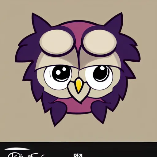 Prompt: cute owl logo manga style 8 k