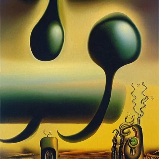 Image similar to inflation, money and supply chain hurting global population, abstract surreal oil painting by salvador dali - w 7 6 8