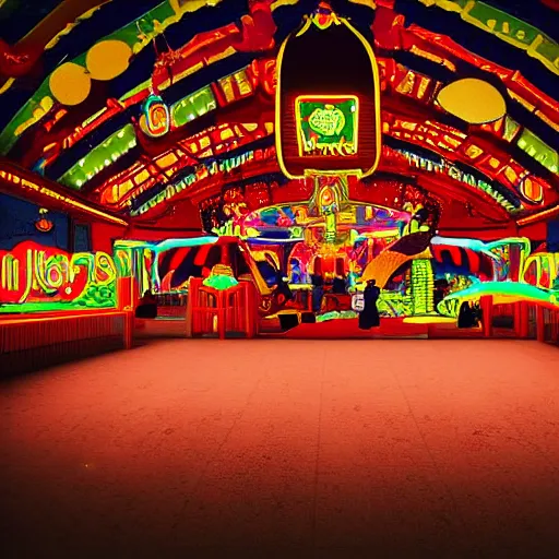 Prompt: ghosts having fun in a lunapark, kodac picture, 7 0's vibe, eerie athmosphere, photorealistic, hd